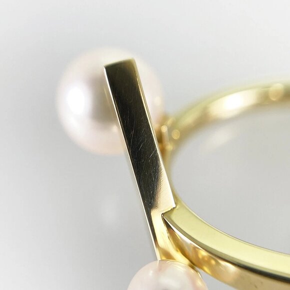 TASAKI Balance cross Yellow gold Pearl Ring - Picture 6 of 16